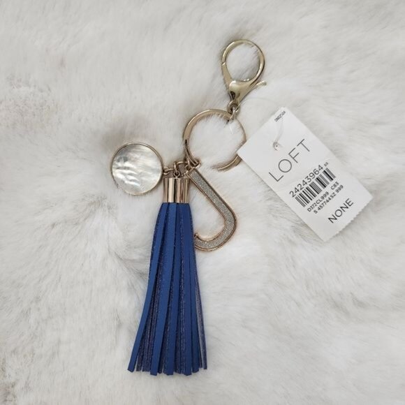 LOFT Leather Initial "J" Keychain/ Handbag Charm - Picture 1 of 5